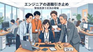 派遣エンジニアが試用期間で退職を申し出るイメージ