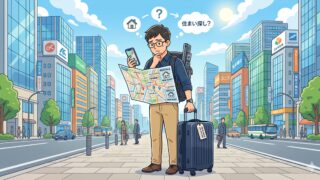 客先常駐エンジニアが住む場所を探すイメージ