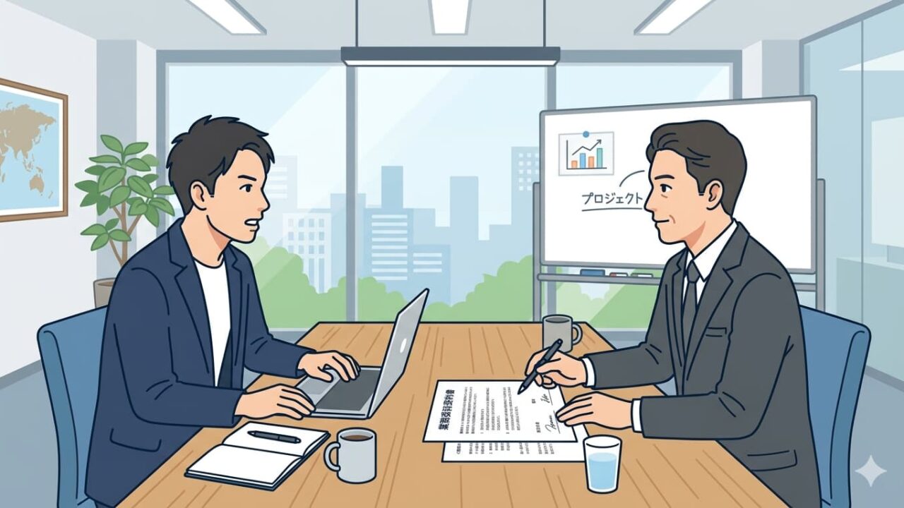 エンジニアが直接契約を持ち掛けるイメージ